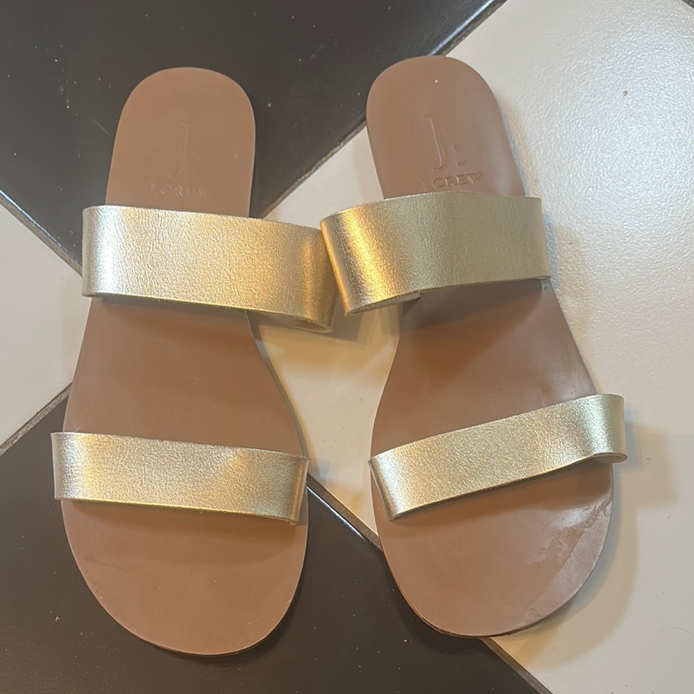 J. Crew Gold Sandals